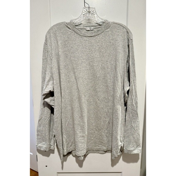 Skims 2X Womens Long Sleeve Gray Crew Neck Shirt Modal Cotton Top - Picture 1 of 5